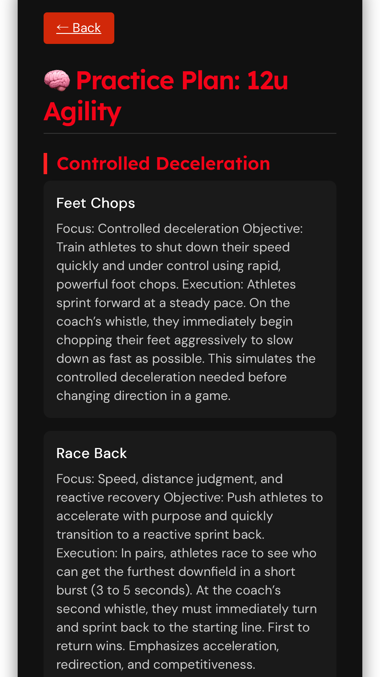 XFactor Lacrosse practice plan with detailed drills and session goals