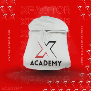 White XFactor Lacrosse sweatshirt with X logo